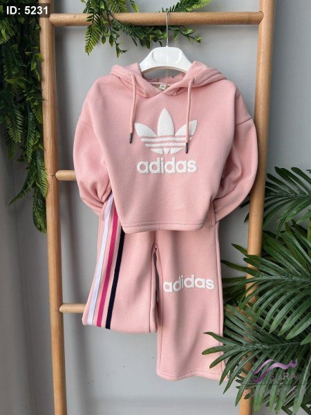 بدلة عملي adidas - زهري